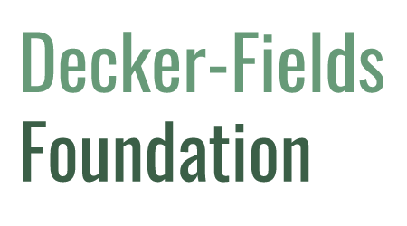 Two-toned green text saying Decker-Fields Foundation